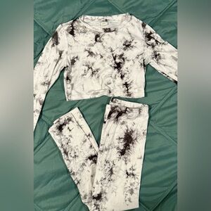 SHEIN Monochrome Tie-Dye Kids Set